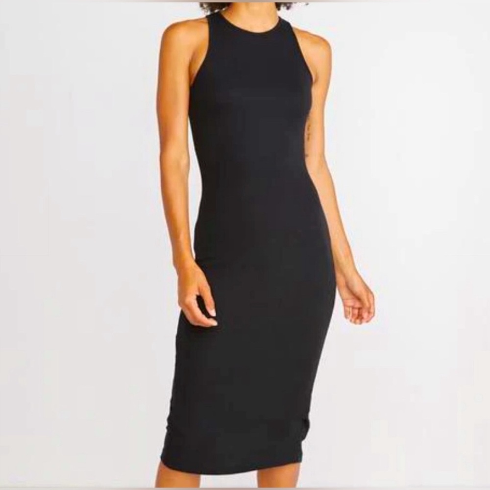 Marine Layer Lexi rib dress black